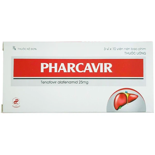 Thuốc Pharcavir 25mg Pharbaco điều trị viêm gan b (3 vỉ x 10 viên)